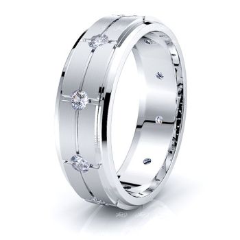 May Mens Diamond Wedding Ring