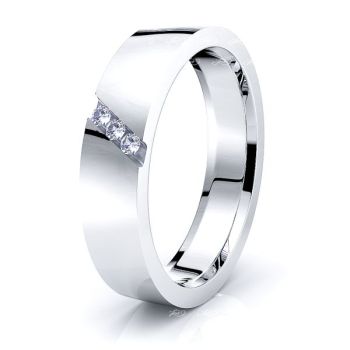 Minnie Mens Diamond Wedding Band