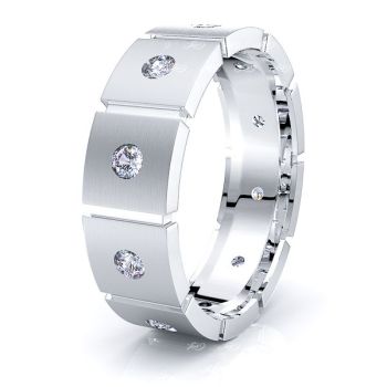 Adele Mens Diamond Wedding Band