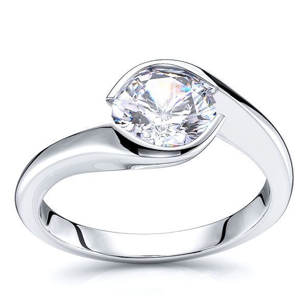 Charlotte Tension Solitaire Engagement Ring