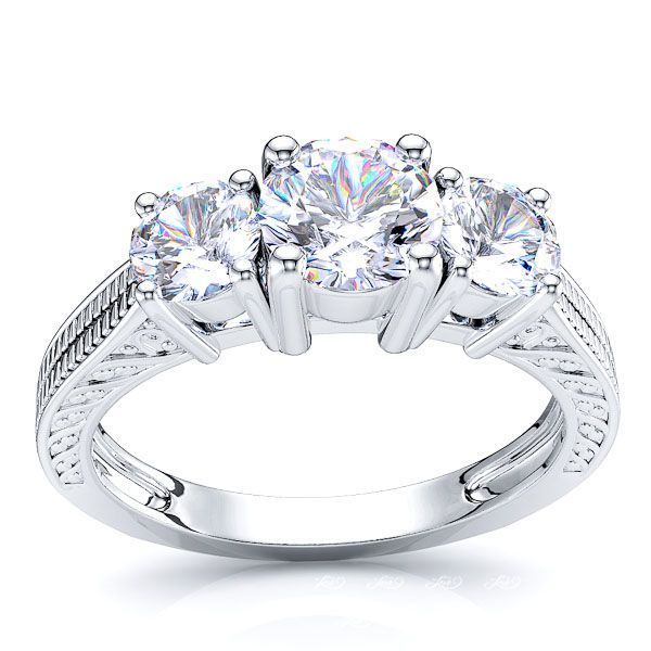 Kansas City Three Stone Engagement Ring