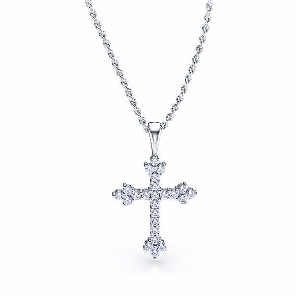 Jeannine Diamond Religious Cross Pendant