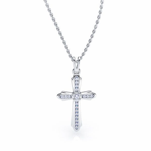 Olympe Religious Cross Diamond Pendant