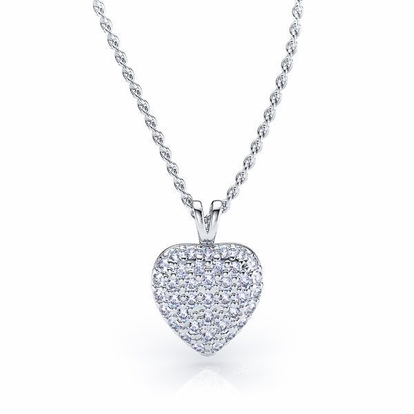 Ginevra Heart Shaped Diamond Pendant