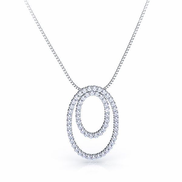 Gabrielle Circle Diamond Pendant