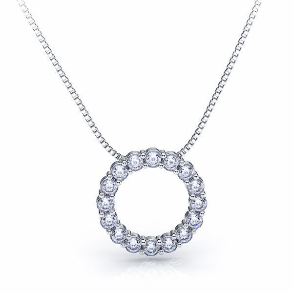 Micheline Diamond Circle Pendant