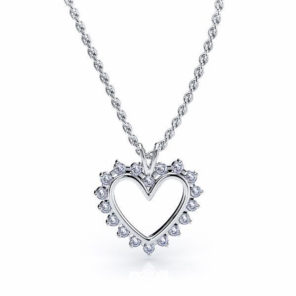 Corinne Diamond Heart Pendant