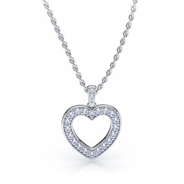 Amaline Diamond Heart Pendant