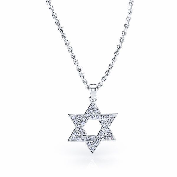 Star of David Diamond Pendant