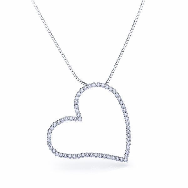 Crocifissa Diamond Heart Pendant