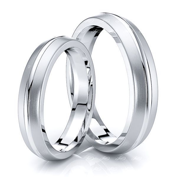 Bestseller Classic Matching 4mm His and Hers Wedding Ring Set