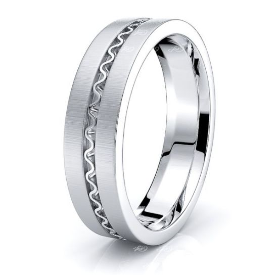 James Hand Woven Mens Wedding Band