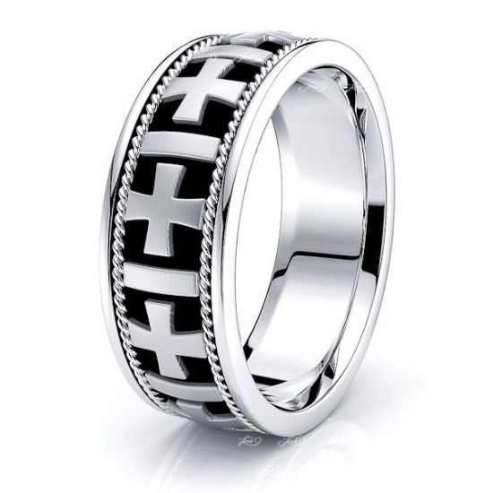 Christopher Christian Mens Hand Braided Wedding Ring