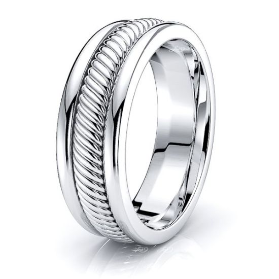 Xavier Hand Woven Mens Wedding Ring