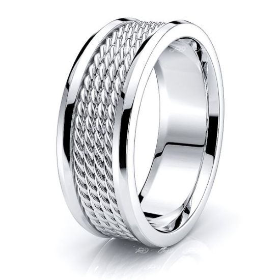 Easton Hand Woven Mens Wedding Ring