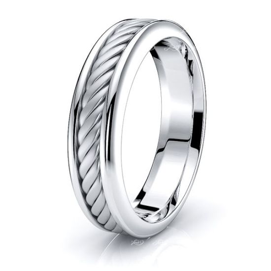 Xander Mens Hand Braided Wedding Band