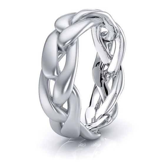 Cole Mens Hand Braided Wedding Ring
