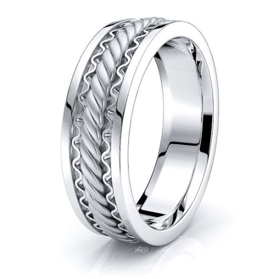 FinnHand Woven Mens Wedding Band
