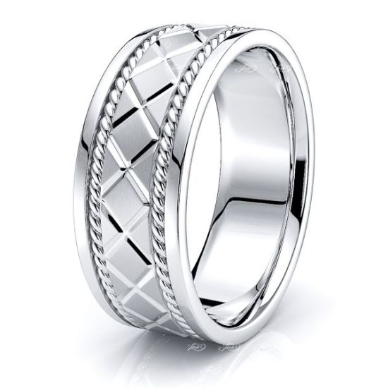 BeckettHand Woven Mens Wedding Band