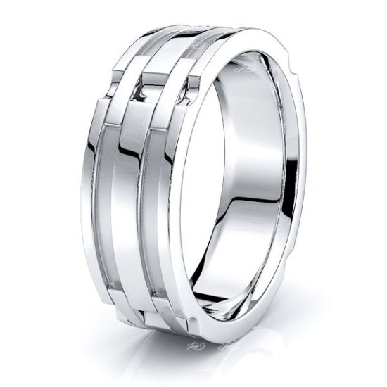 August Handmade Mens Wedding Ring