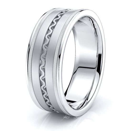 Nash Hand Woven Mens Wedding Ring