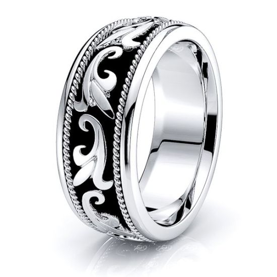 Caspian Antique Handmade Mens Wedding Ring