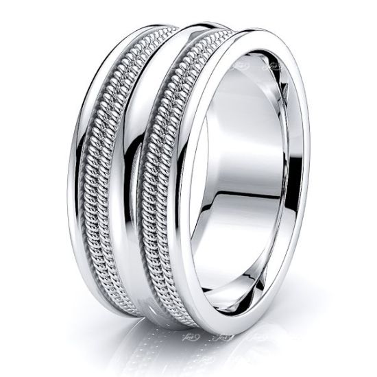 Tobias Mens Hand Braided Wedding Band