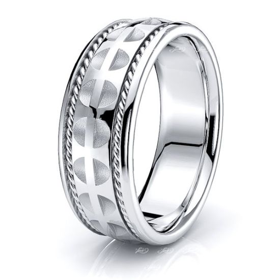 Bastian Hand Woven Mens Wedding Ring