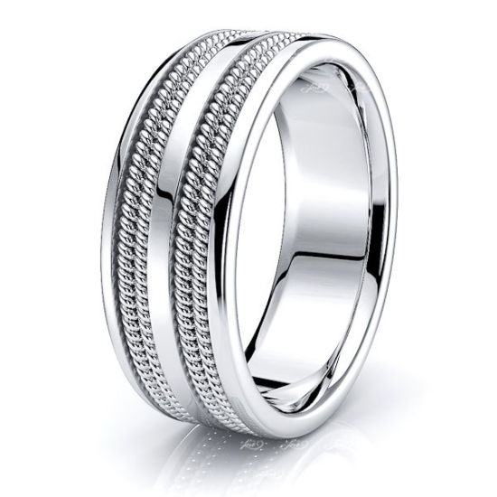 Gideon Mens Hand Braided Wedding Band