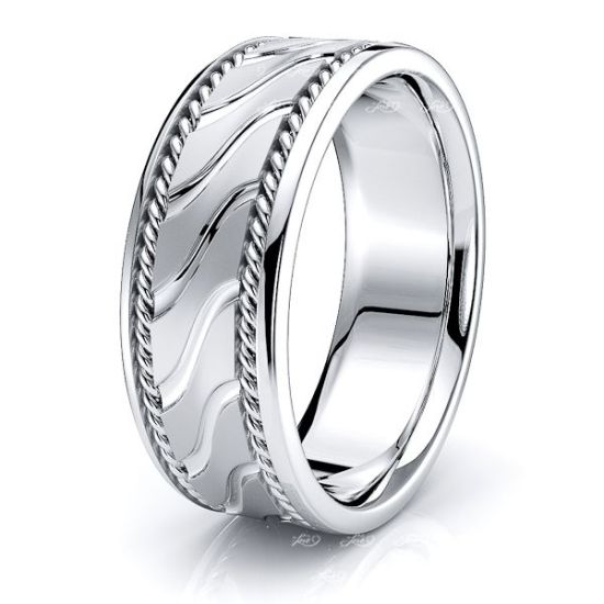 Lennox Mens Hand Braided Wedding Band