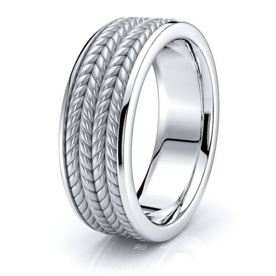Augustus Hand Woven Mens Wedding Ring