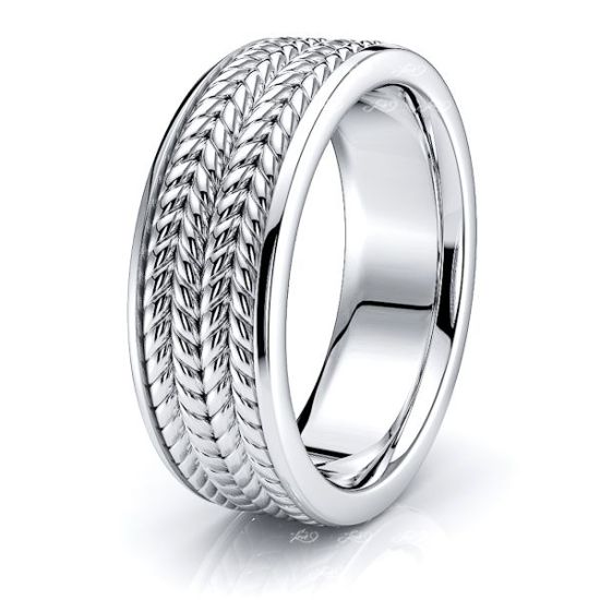Amias Hand Woven Mens Wedding Ring