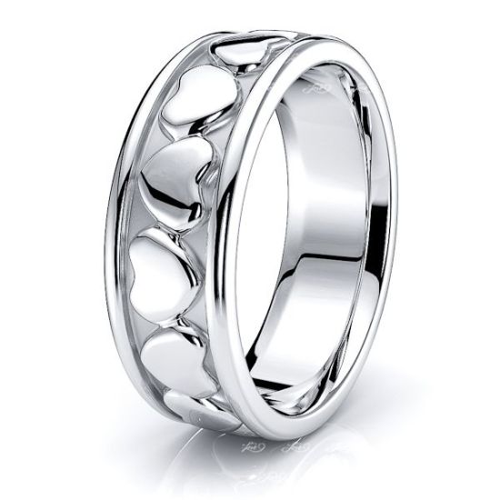 Phineas Handmade Heart Mens Wedding Band