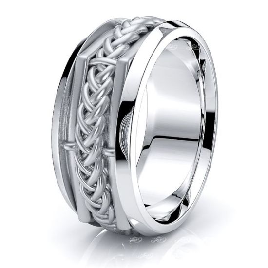 Calvin Hand Woven Mens Wedding Band