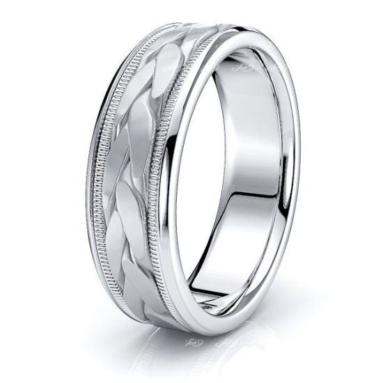Malachi Hand Woven Mens Wedding Band