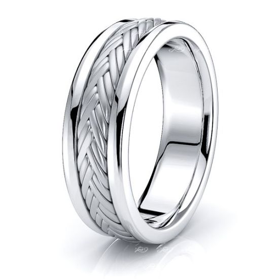 Byron Hand Woven Mens Wedding Band