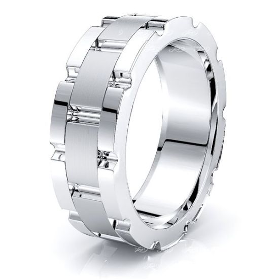 Ziggy Solid 8mm Mens Wedding Band