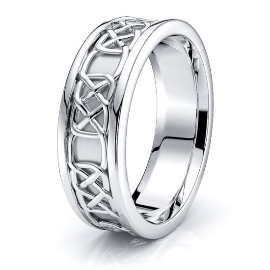 Aife Celtic Knot Mens Wedding Band