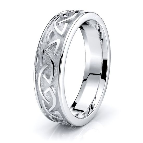 Fiona Celtic Knot Mens Wedding Ring
