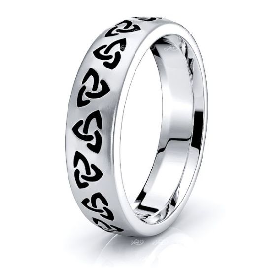 Grania Trinity Knot Mens Celtic Wedding Ring