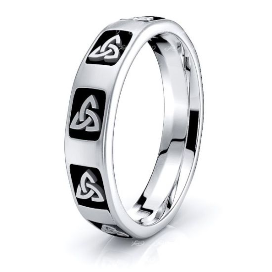 Meghan Trinty Knot Mens Celtic Wedding Ring