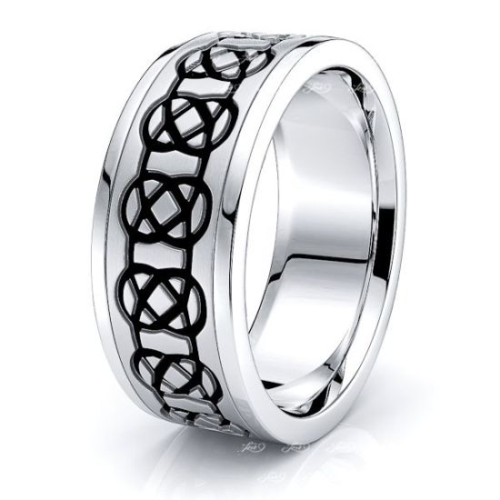 Aeslin Mens Celtic Wedding Band
