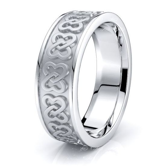 Alfred Heart Mens Celtic Wedding Band