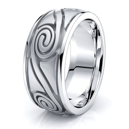 Carrick Celtic Spiral Mens Wedding Band