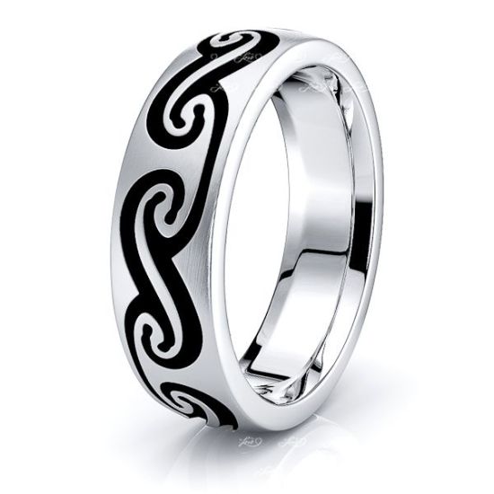 Owen Celtic Knot Mens Wedding Band 