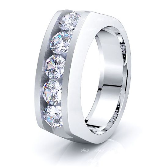 Ruby Mens Diamond Wedding Band
