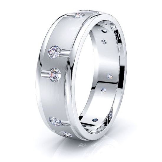 Olive Mens Diamond Wedding Band