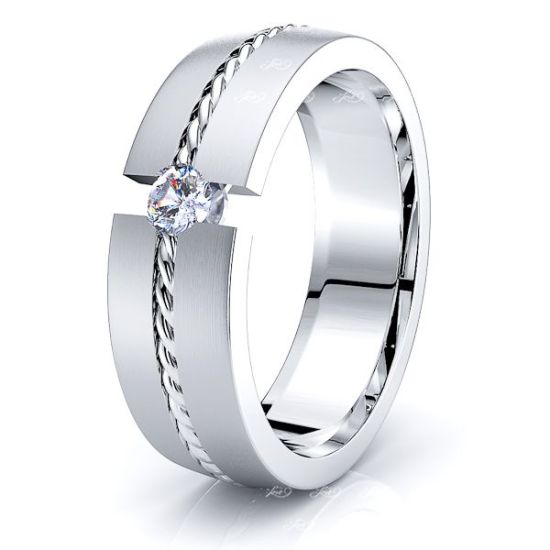 Hermione Mens Diamond Wedding Band