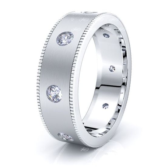 Amaryllis Mens Diamond Wedding Band