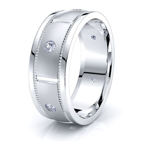 Savannah Mens Diamond Wedding Band